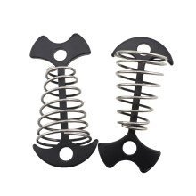 6PCS Stainless Steel Fishbone Tent Anchors with Fast Twist Deck Gap Locking for Camping and Hiking