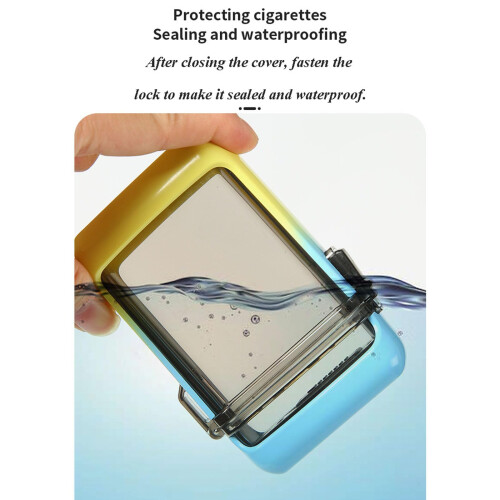 Transparent Cigarette Case with BuiltIn Refillable Lighter, Waterproof Holder for 20 Cigarettes, White 2