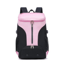 Sports Backpack 36L Large Capacity Gym Bag with Water Resistant Fabric and Ball Compartment Pink