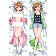 Misaka Mikoto Anime Body Pillow Case 20x59 Inch Double Sided Peach Skin Dakimakura Cover