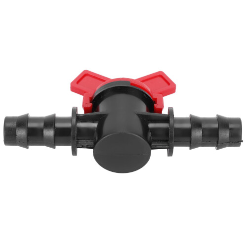 1/2 Inch Drip Irrigation Valve with Red Handle, Garden Irrigation Connector for Precise Flow Control 1