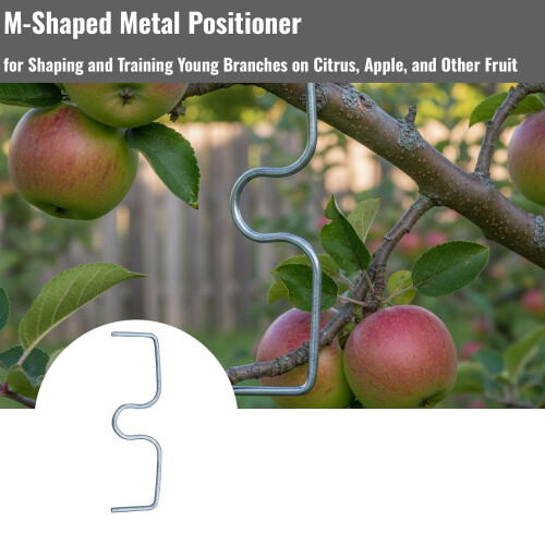 Adjustable MShaped Fruit Tree Branch Support Training Tool, Reusable Metal Shaping Aid Silver 1