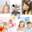 Glitter Prins Krone Festhatte, Pink, 12 stk. 5