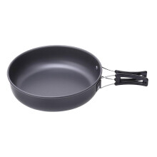 Camping Cookware Nonstick Frying Pan 1.6L Aluminum Outdoor Cooking Pan for Hiking Travel