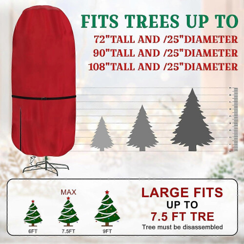 Upright Christmas Tree Storage Bag - Fits Topiary Trees Up to 7.5ft, Durable 1