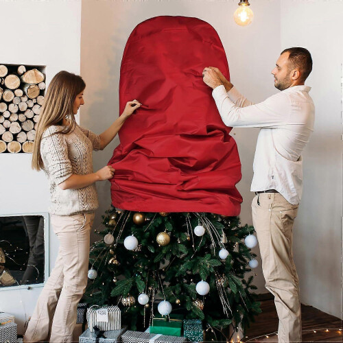 Upright Christmas Tree Storage Bag - Fits Topiary Trees Up to 7.5ft, Durable 2