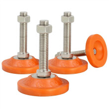 Adjustable Leveling Feet Set 4PCS M12 Thread 80mm Base Carbon Steel Heavy Duty Leveling Legs for Furniture and Equipment