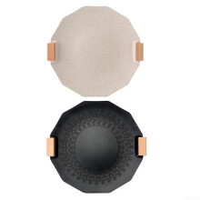 Large 40cm Camping Nonstick Pan with Fast Heating Sixlayer Diecast Body and Wooden Handles
