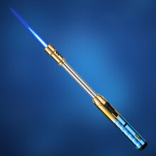 Windproof Torch Lighter with 360 Flexible Neck, Adjustable Flame Butane Lighter for BBQ Camping Candle Grill (Blue)