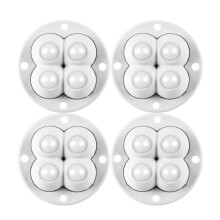 Self Adhesive Caster Wheels 30pcs Set, 360 Swivel Mini Furniture Wheels for Trash Bin and Storage Box