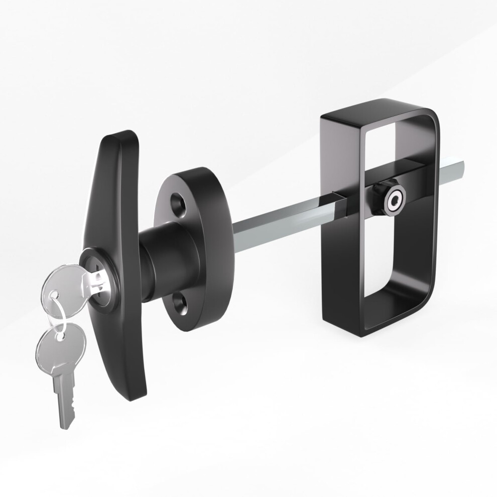 4 Pack Heavy Duty Shed Door Lock Kit, WeatherâResistant Steel Gate Lock With Keys, Black 9045646733425
