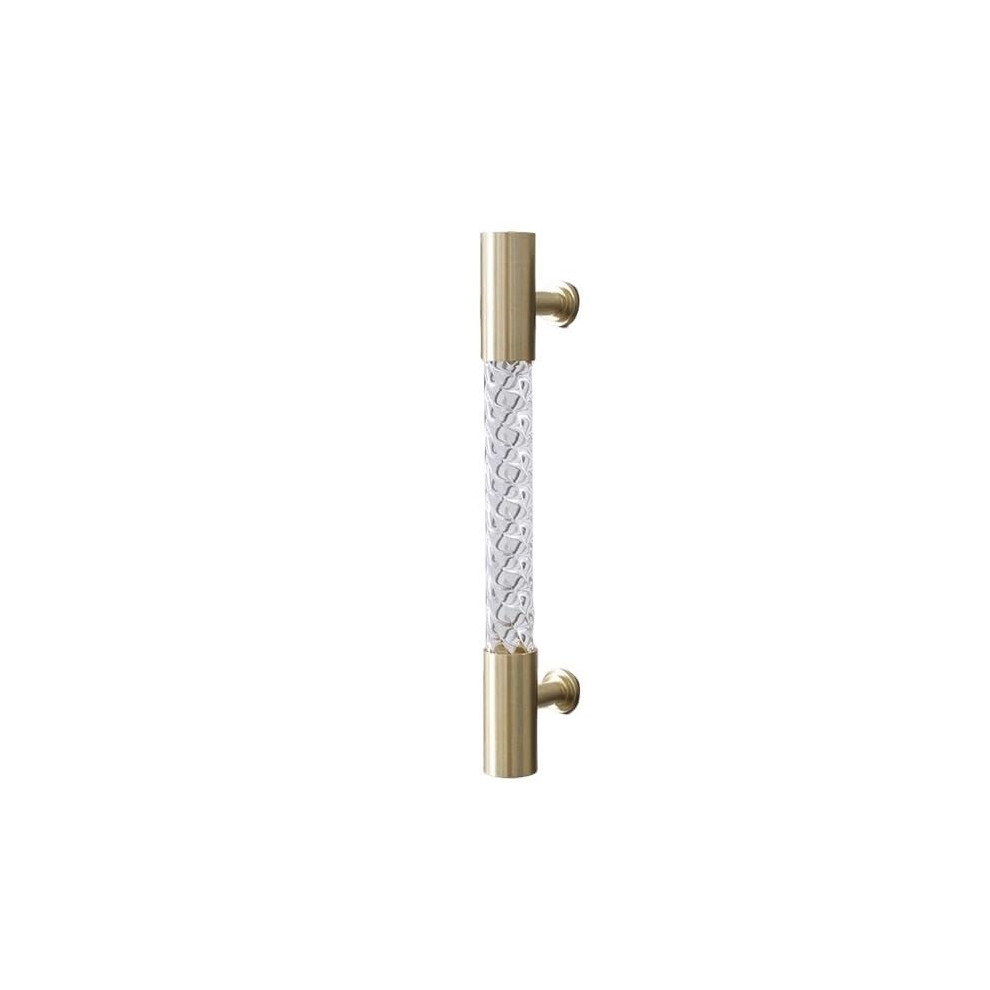 Acrylic Cabinet Handles Gold 160Mm Elegant Transparent Brass Drawer Pulls For Kitchen And Wardrobe 9045646733517
