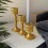 Multipurpose Wrought Iron Decorative Tealight Candle-gold S 7