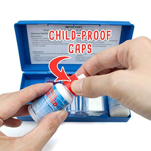 Pool Water Testing Kit, Dual Parameter pH and Chlorine Tester with Carry Case for Swimming Pools and Spas 1
