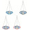 Compacted USB Powered Hanging Birdbath With Rustproof-Blue 2