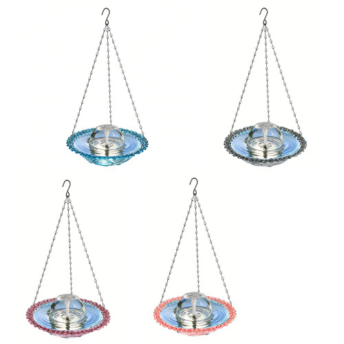 Compacted USB Powered Hanging Birdbath With Rustproof-Blue 1