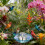 Compacted USB Powered Hanging Birdbath With Rustproof-Blue 7