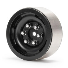 RC Rock Crawler Wheel Hub 1.9inch Heavy Duty Alloy Beadlock Rims for 1/10 Axial SCX10 D90 CC01 Black