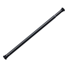 Adjustable Tension Shower Curtain Rod Matte Black 70110cm Punch Telescopic Bathroom Rack with 10 Hooks