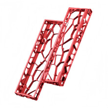 Red 60 Percent Aluminum Mechanical Keyboard Case for Wooting60HE, Custom Gaming Housing with Enhanced Visibility