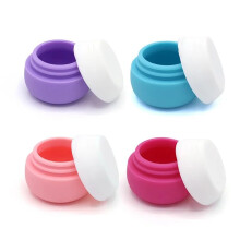 Travel Cosmetic Jars Set of 4 with Secure White Lids, Compact Refillable Mini Cream Containers for Travel