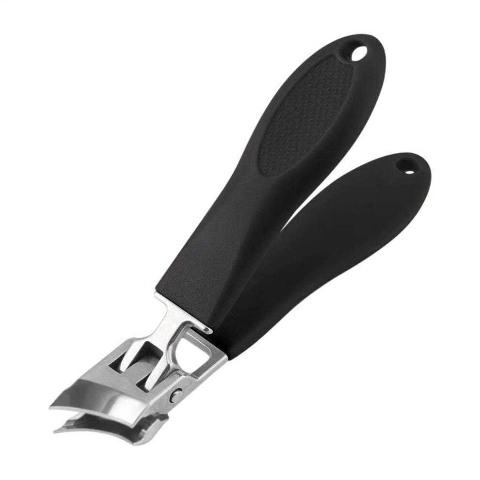 Stainless Steel Curved Nail Clippers with Wide Jaw and Ergonomic Long Handle for Thick Nails