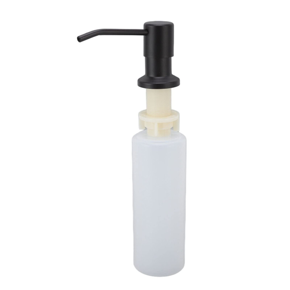 Black Stainless Steel Kitchen Sink Soap Dispenser, Builtin Refillable Design With Easy Refill Access 9310869703402