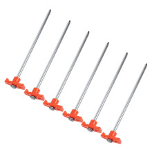 6pcs Heavy Duty Tent Stakes RustResistant Steel Pegs for Camping Hard Ground Outdoor Use
