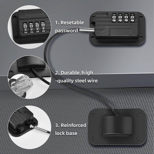 2025 Latest Model  Fridge Lock, Upgraded Refrigerator Lock Combination, Freezer Lock for Upright 2