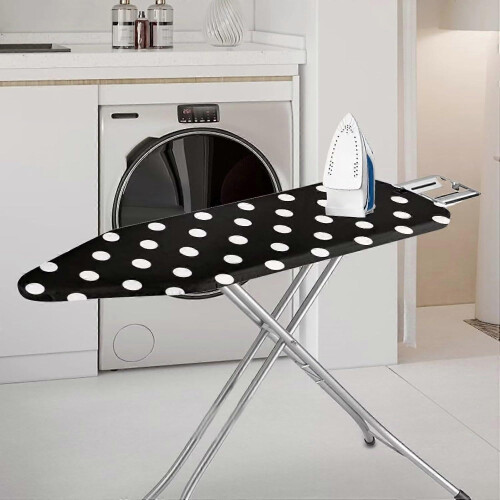 Resistant Ironing Board Cover and Pad with Polka Dot, Hook and Loop 15x54 1
