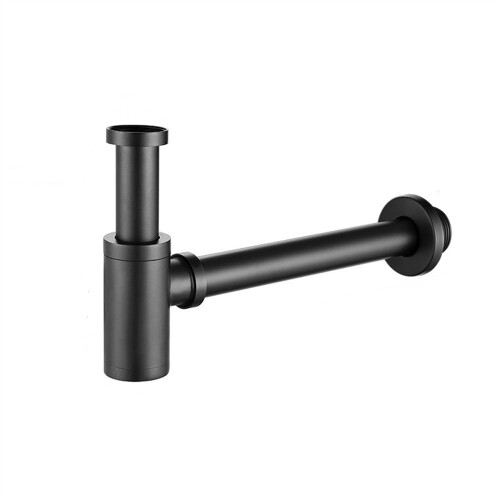Bathroom Sink Drain Stopper Kit Black E Size C Pop Up Basin Waste Drain with Adjustable Bottle Trap