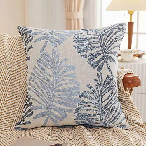2pcs Square linen pillow cover office cushion cover 1