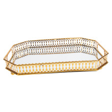 Metal Vanity Tray Bathroom Counter Organizer for Jewelry Perfume Sleek Durable Design