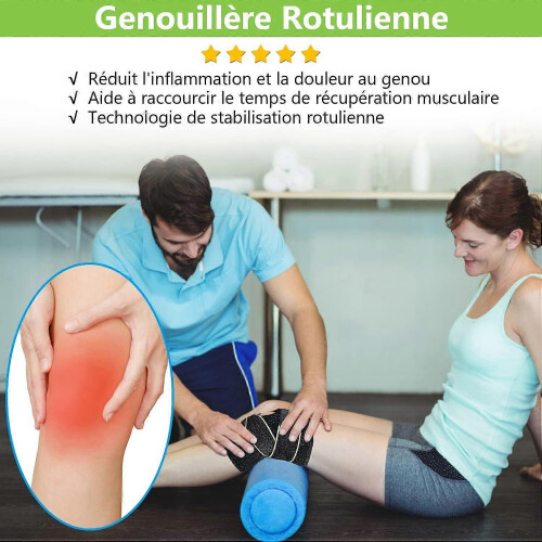 Patellar and Ligament Knee Brace, Knee Support Brace with Open Patella Stabilizer Ring - A 2