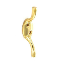 Securit - Brass Cleat Hook - Medium
