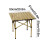 Carbon Steel Camping Table Small Folding Table with Rollup Desktop, Lightweight and Easy Assembly (Black) 3