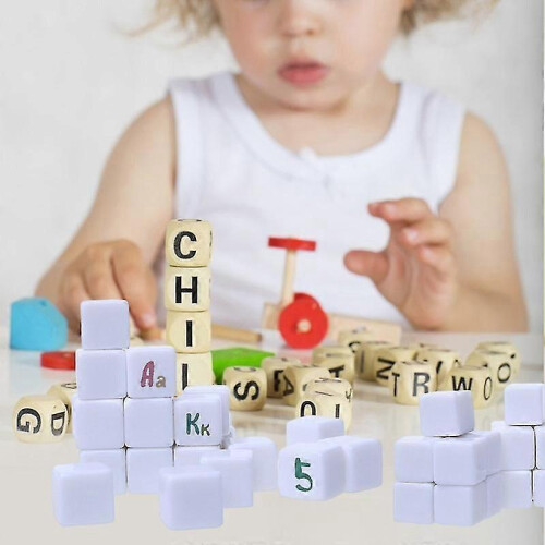 50Pcs 16mm/18mm Blanks Dice White Cubes Blanks Dice Set Classroom Board Game 2