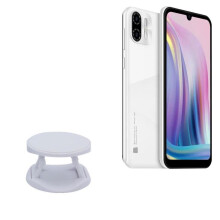 Phone Grip and Stand for BLU J6S, Tilt Holder with Secure OneHand Grip, Slim Winter White Finish