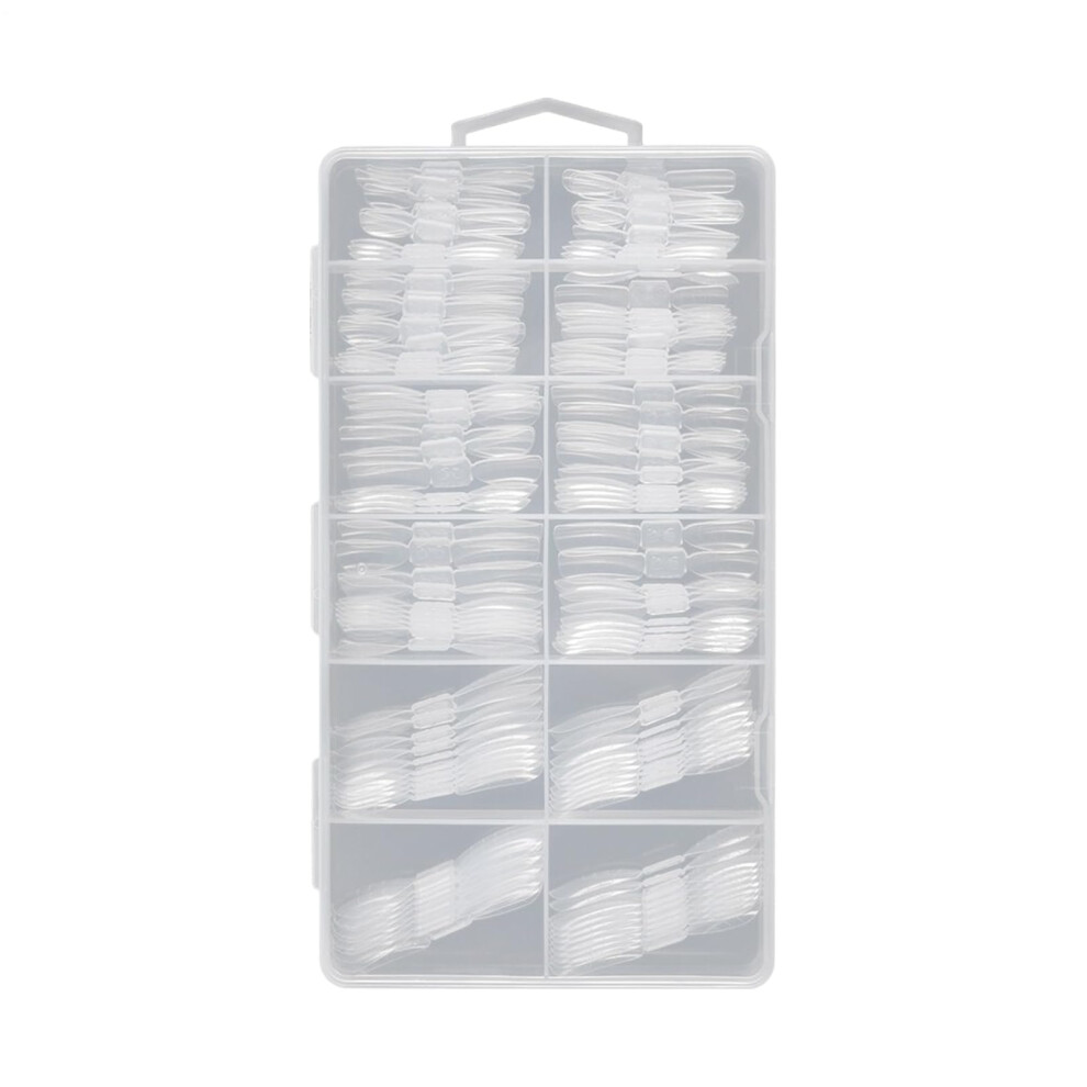 Reusable Clear Nail Extension Forms with Precision Scale Markings for Acrylic and UV Gel, 120 Pieces