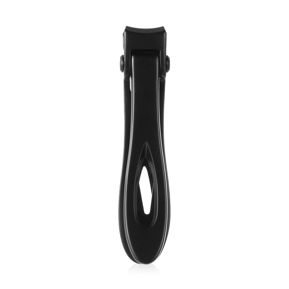Black Long Handle Stainless Steel Nail Clipper And Rotary Cuticle Scissors For Manicure Pedicure,