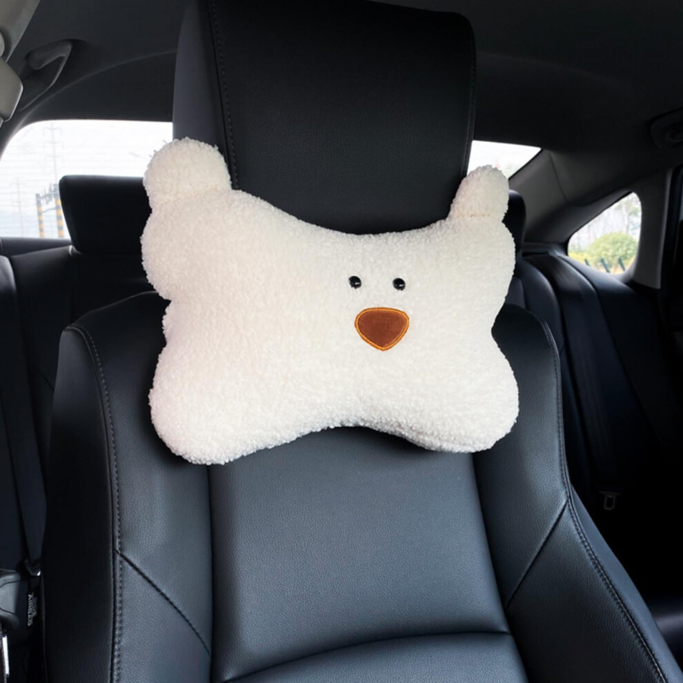 2Pcs Bear Car Headrest Pillow Set, Ergonomic Memory Foam Neck Support Cushion For Driving And Travel 9310869704089