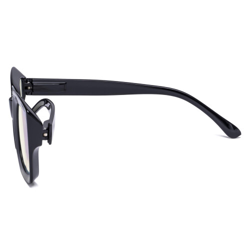 Oversized Blue Light Blocking Reading Glasses for Women, Computer Readers +0.5 Black Frame 2
