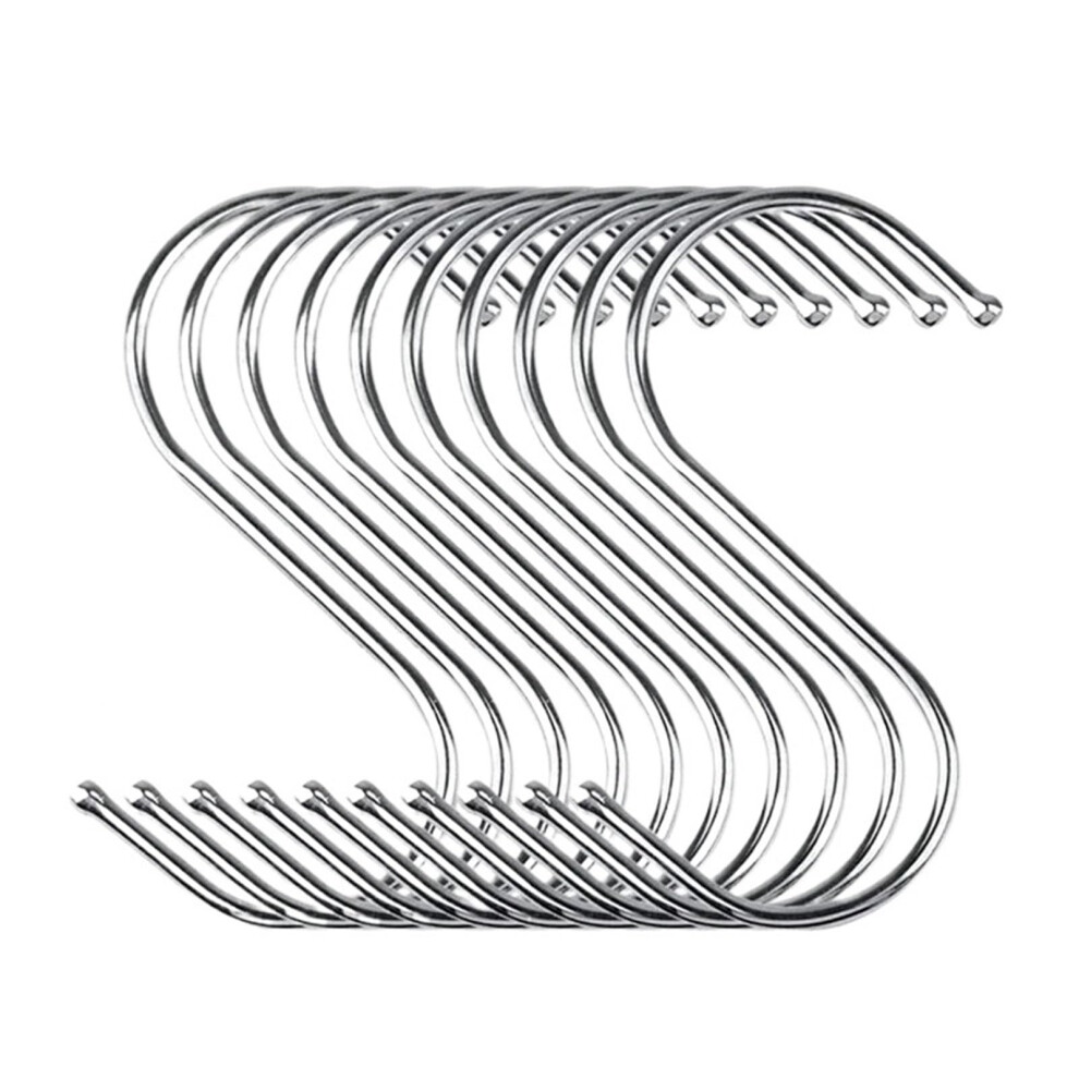 Heavy Duty Stainless Steel S Hooks 10 Pack, S Shape Hanging Hooks For Kitchen Bathroom Clothes Towels 9045646735016