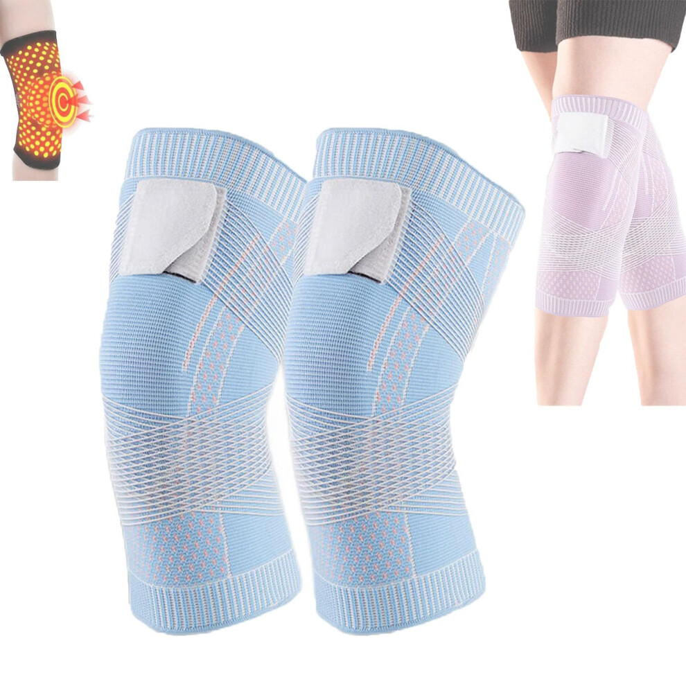 Blue Knee Compression Sleeve Small Size For Pain Relief And Joint Support