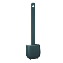 Silicone Toilet Brush and Holder Set with Flexible Bristles, Wall Mounted Quick Dry Design, 9 Pack