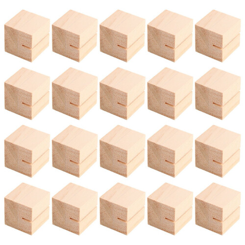 Wooden Name Card Holder Solid Wood Table Stand 20 pcs