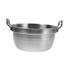Stainless Steel Ramen Pot with Double Handles, Fast Heating, Lightweight Noodle Pot for Camping Cooking