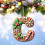 Gingerbread Alphabet Pendant A with Berries 26 pcs 1
