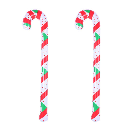 Christmas crutch-shaped inflatable balloon 2 pcs