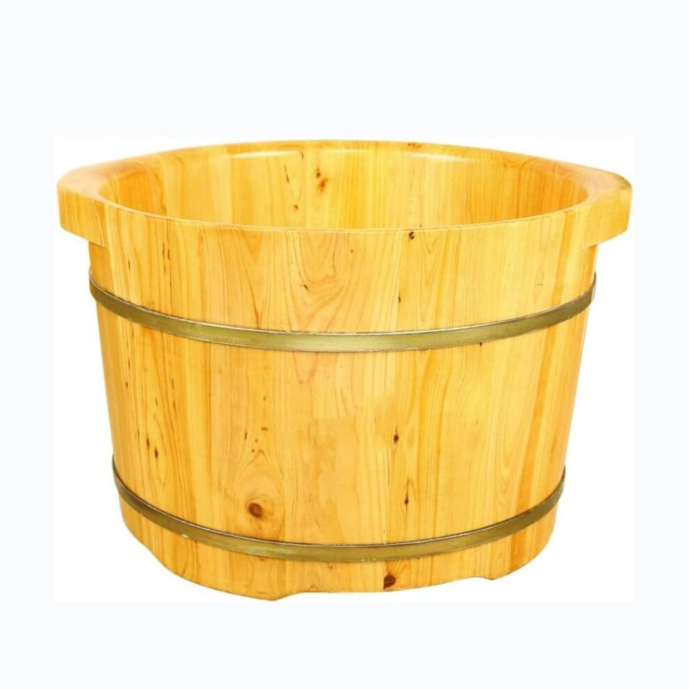 Handmade Wooden Sauna Bucket Foot Bath Tub for Home Spa and Massage, Durable EasyCarry Design